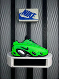 Chrome pod mesh runner in neon green