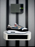 Mesh and nubuck low-top with embroidered heel detail
