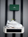 White chunky mesh runner with toggle lacing