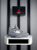 Etched illustration mid-top trainer in tonal grey