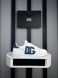 Sneaker White Blue Denim