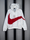 Woven Jacket White Red