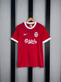 Ribbed crew-neck short-sleeve football jersey in bright red