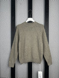 Knit wool-blend raglan sweater in heathered taupe