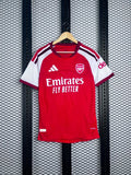 Patterned-trim raglan football jersey in red and white