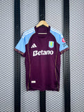 Gold-piped claret athletic jersey with sky blue sleeves