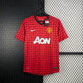 Short-sleeve V-neck football shirt in gingham red