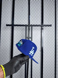 LA fitted cap blue