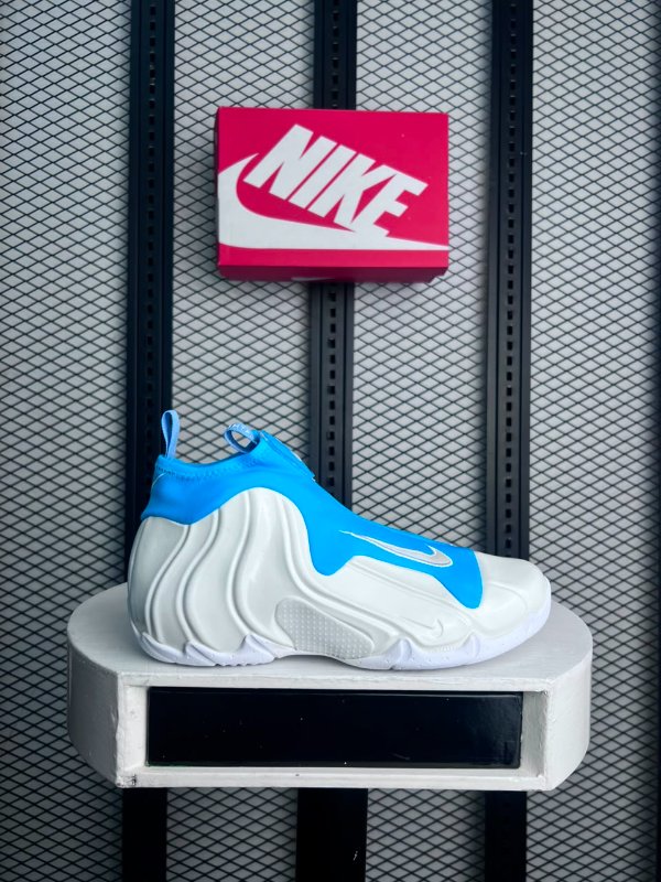 Molded shell slip-on high-top in sky blue and white
