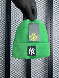 NY beanie light green #01
