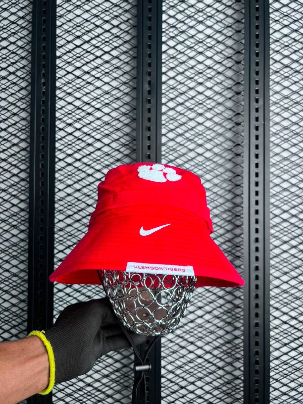 Boonie bucket hat silhouette in bright orange
