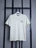 Chest script print cream cotton T-shirt