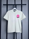 T-shirt cream white capone w696#