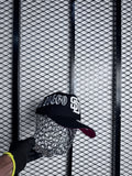 SD cap black and light blue logo white