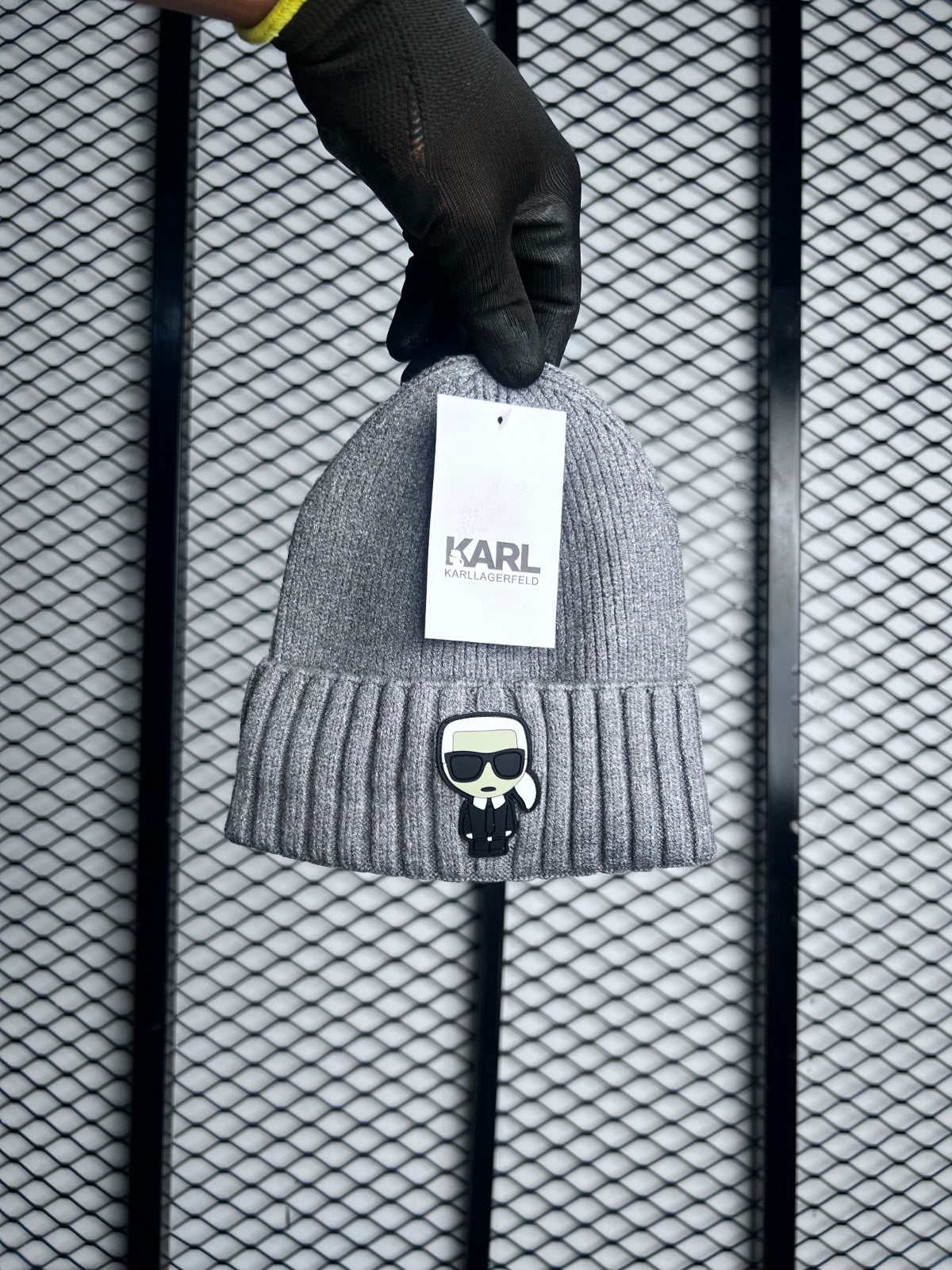 Beanie Grey with white logo