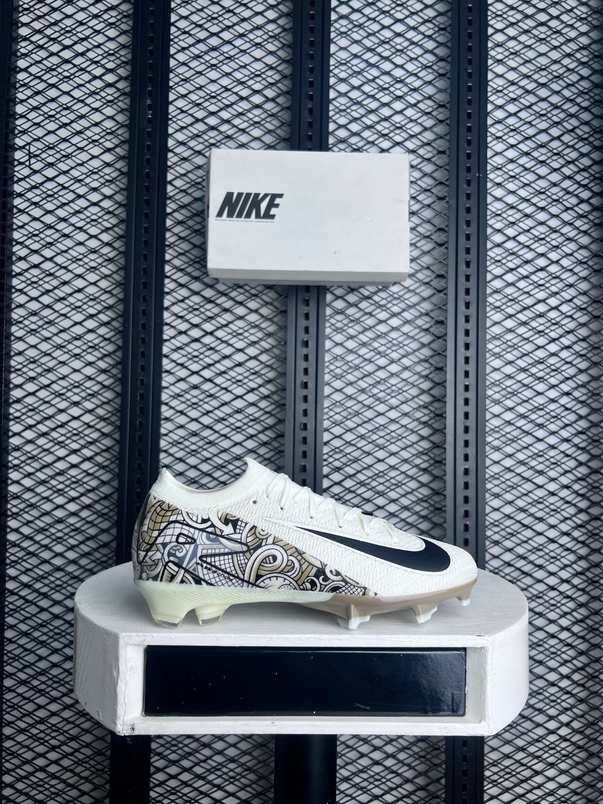 Soccer boots cream white